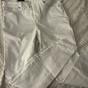 NYDJ Women's White Straight Leg Jeans